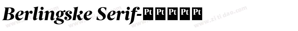 Berlingske Serif字体转换